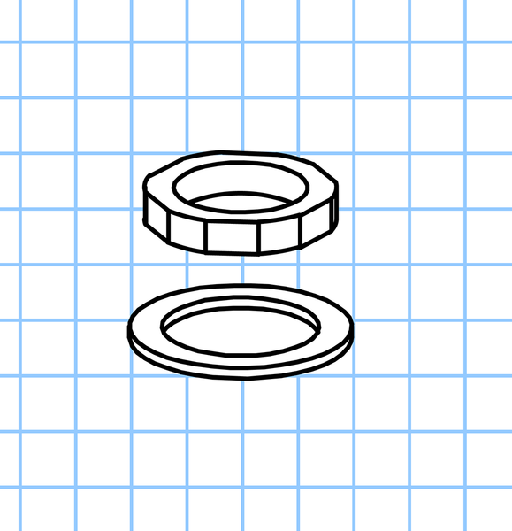 SM221 - Lock Nut and Large Washer